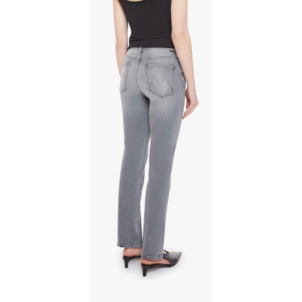 Mother The Rascal Hover Straight Leg Jeans Grey High Rise Slim Stretch Denim 29 - Picture 2 of 12